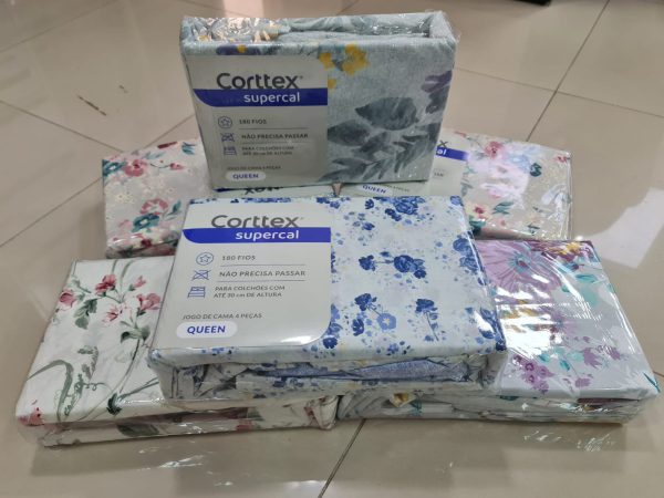 Jogo de Cama Queen Supercal 180 Fios Estampas Sortidas Corttex